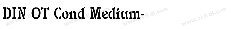 DIN OT Cond Medium字体转换